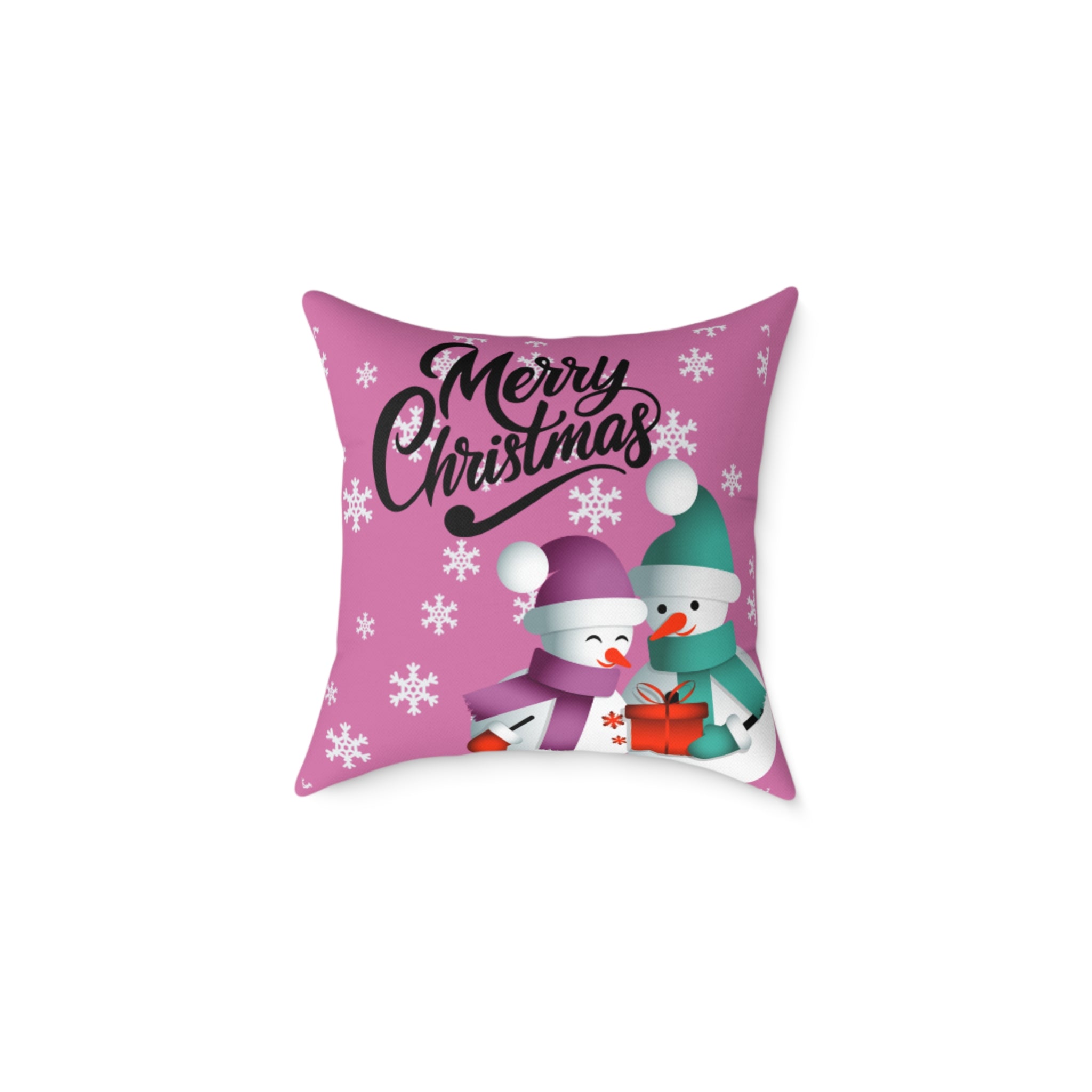 Merry Christmas Snowman Pillow, Festive Home Decor, Holiday Cushion, Cozy Gift, Winter Decoration