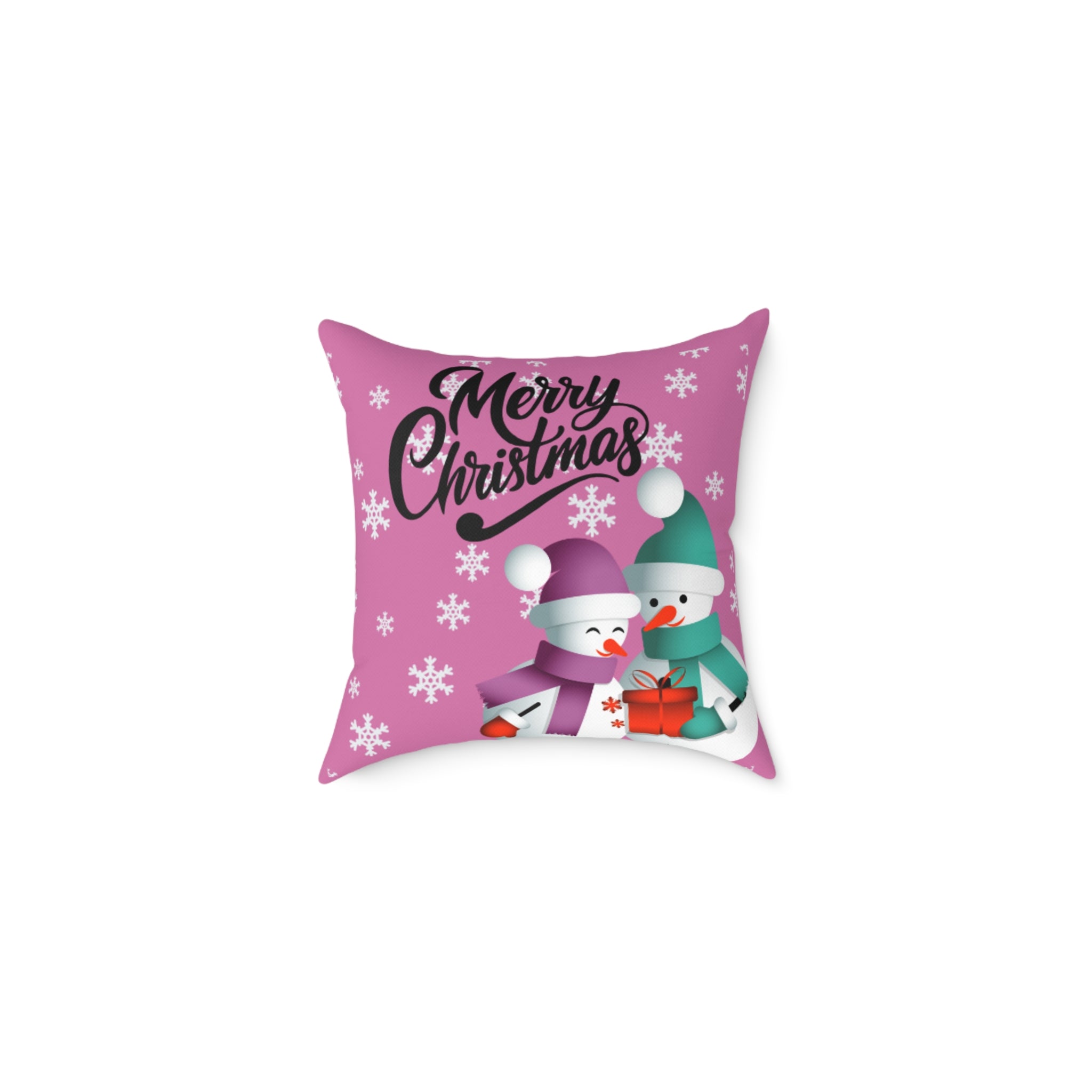 Merry Christmas Snowman Pillow, Festive Home Decor, Holiday Cushion, Cozy Gift, Winter Decoration